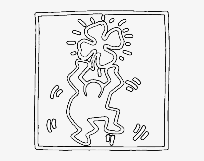 Keith Haring For Kids Artprints To Color Pop Art Paintings, transparent png download