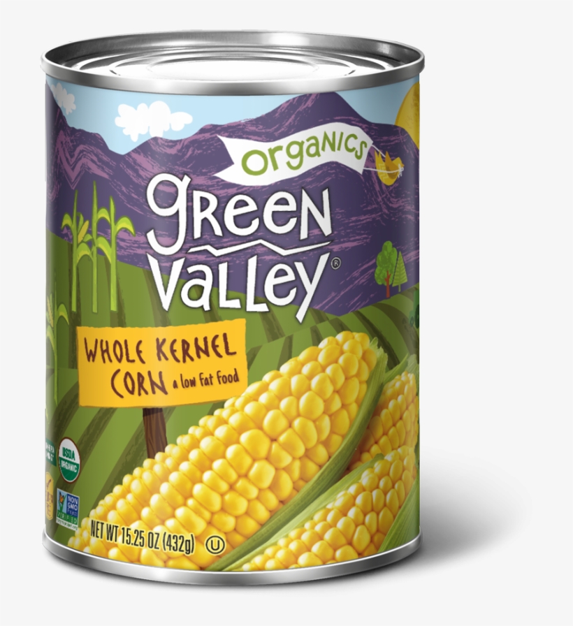 Our Whole Kernel Corn - Green Valley Organics Corn, Whole Kernel - 15 Oz, transparent png download