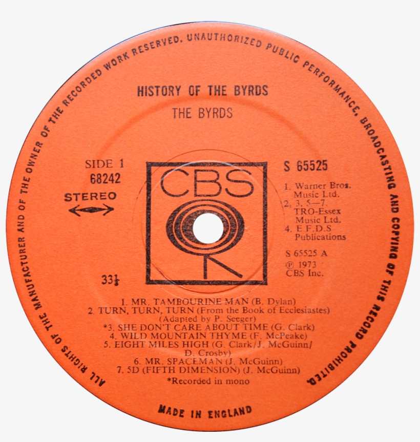 S 65525 History Byrds Label - Georgie Fame Georgie Does His Thing With Strings, transparent png download