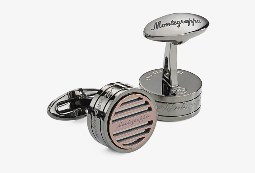 Grid Cufflinks, Ip Gun Metal & Ip Brown - Makeup Mirror, transparent png download