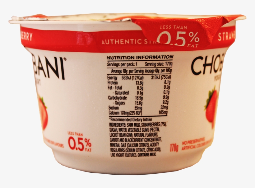 Picture Of Chobani Yogurt Strawberry 170g Picture Of - Convenience Food, transparent png download
