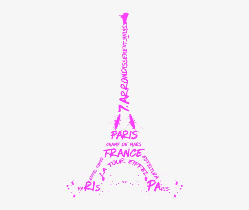 Eiffel Tower Pink By Melanie Viola, transparent png download