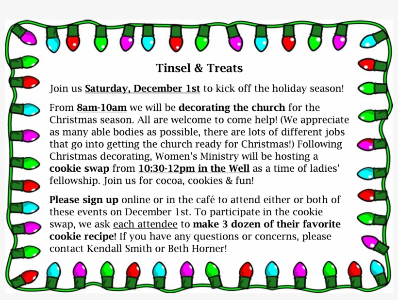 Tinsel And Treats, transparent png download