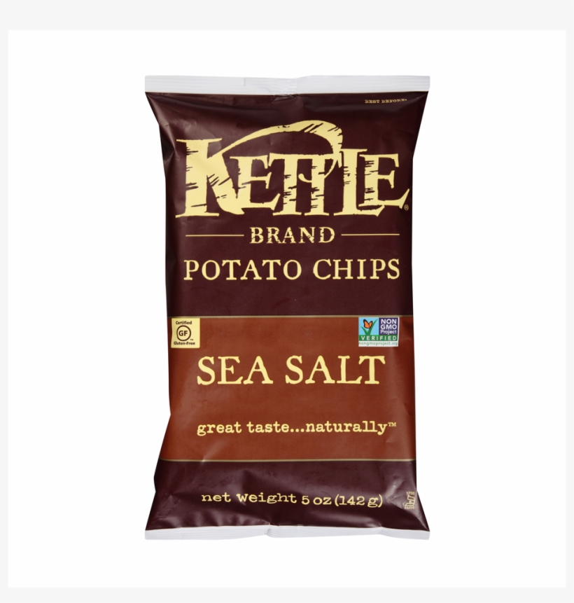 Kettle Sea Salt Potato Chips - Kettle Cooked Sea Salt Chips, transparent png download