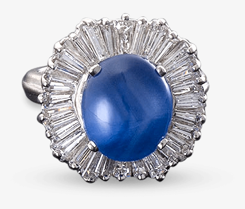 Star Sapphire And Diamond Ring, - Engagement Ring, transparent png download