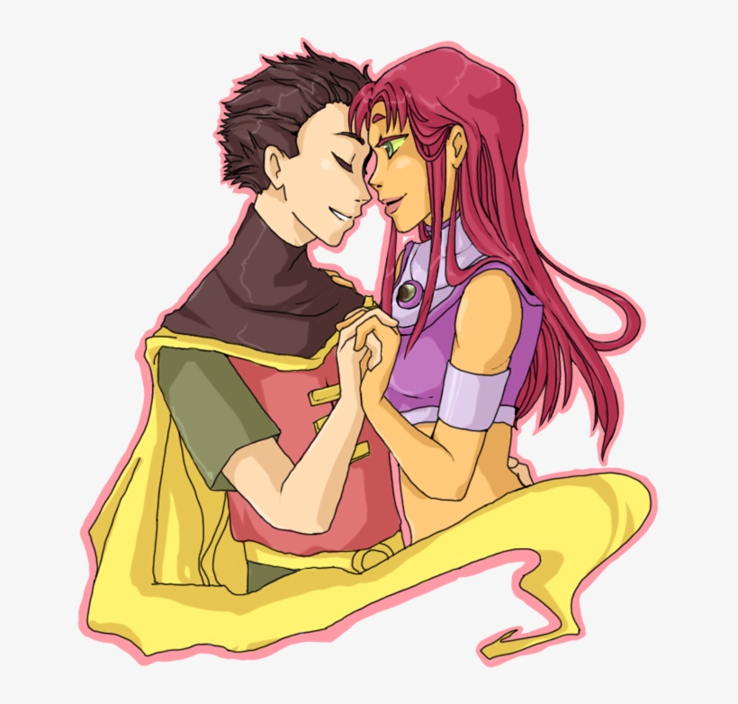I Couldn't Figure Out What Was Wrong With This Picture - Robin Et Starfire Fanart, transparent png download