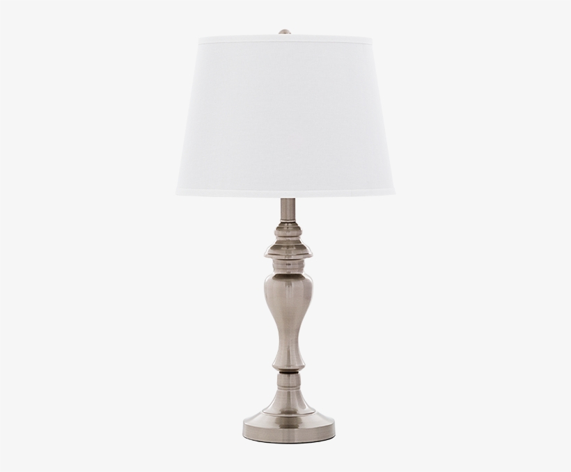 Image For Metal Table Lamp With Ivory Fabric Shade - Lamp, transparent png download