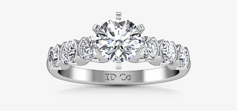 Pave Engagement Ring Karen 14k White Gold - Solitaire Diamond Engagement Ring Icon 14k Yellow Gold, transparent png download