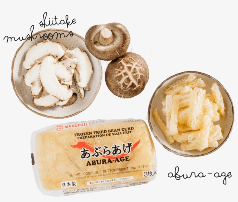 Miso Soup Ingredients Shiitake Mushrooms, And Aburaage, transparent png download