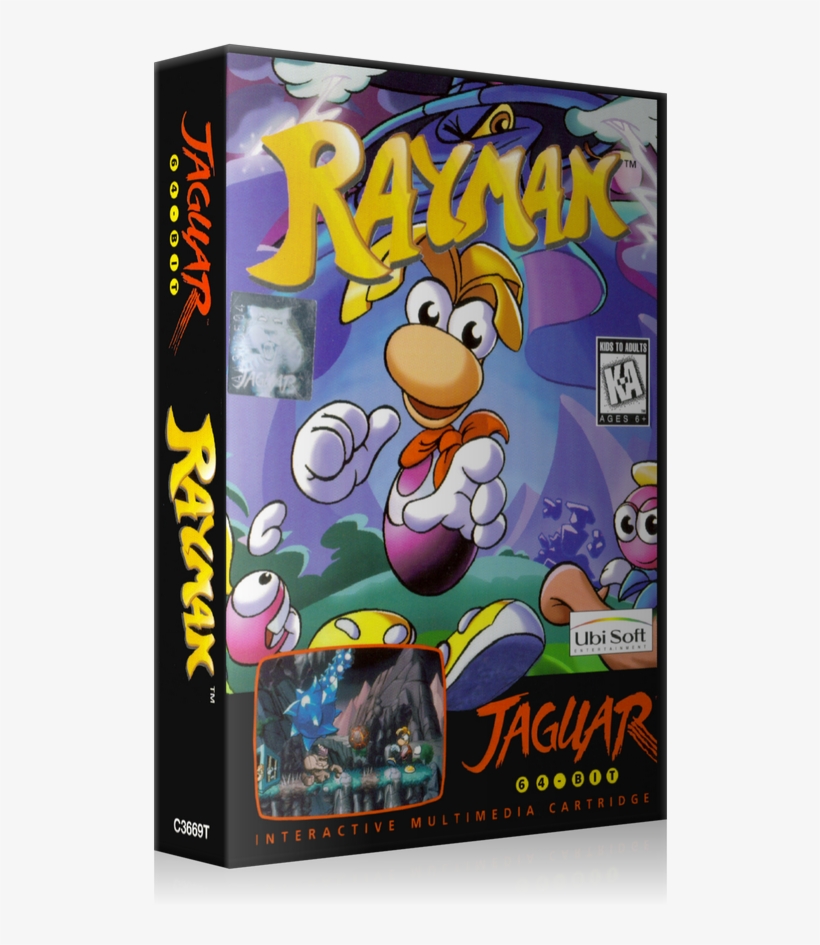 Atari Jaguar Rayman Replacement Game Case Or Cover - Rayman Atari Jaguar Cover, transparent png download