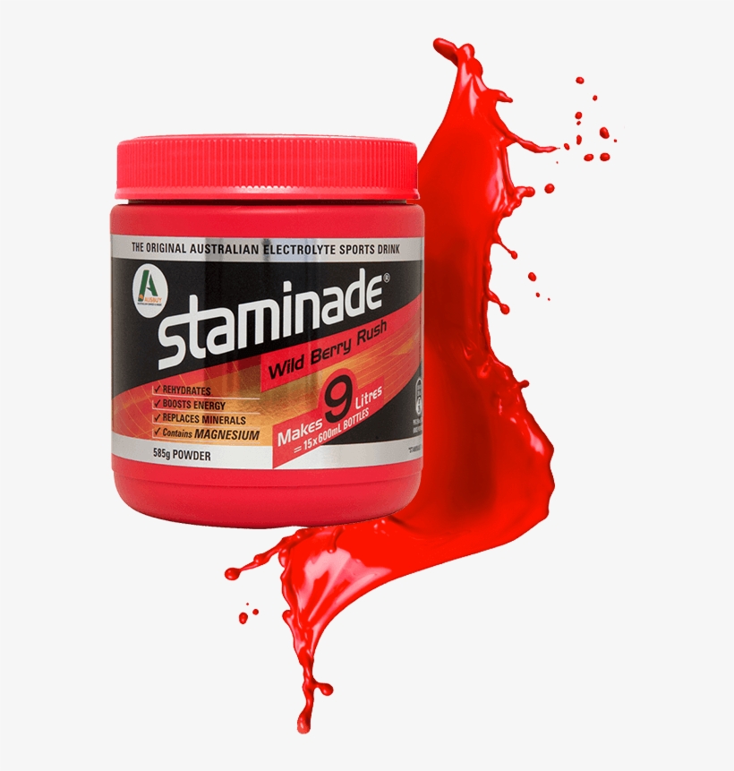 Staminade Wild Berry Splash Background - Staminade Wild Berry Rush 585g, transparent png download