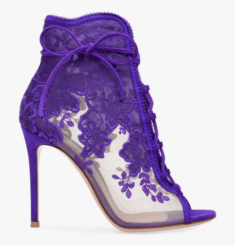 Protagonist Handcrafted In Purple Suede Embroidered - Shoe, transparent png download