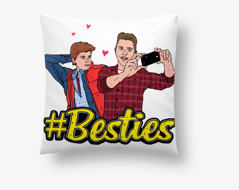 Coussin Synthétique Doux 41 X 41 Cm Besties Marty Mcfly - Canvas Print, transparent png download