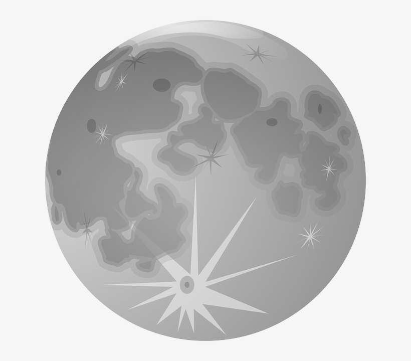 Full Moon, Moon, Lunar, Globe, Planet, Gray, Craters - ดวง จันทร์ เวก เตอร์, transparent png download