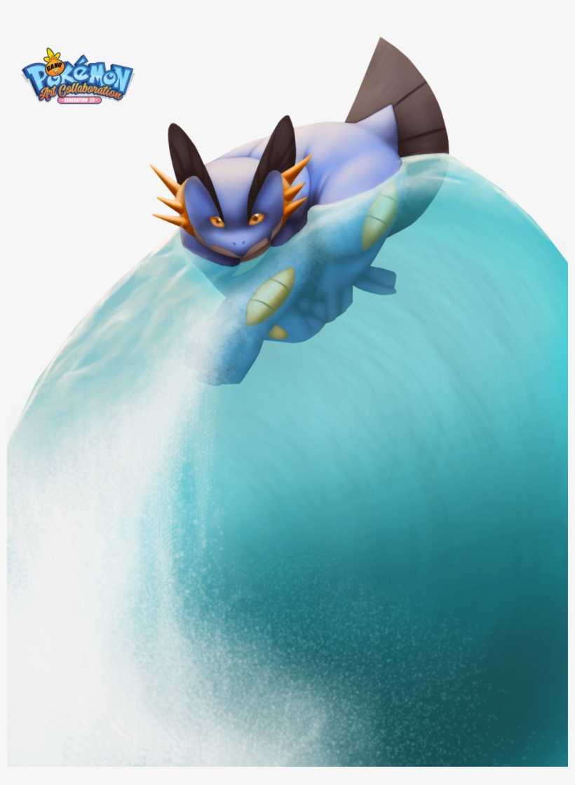 Swampert Using Surf By 13alrog - Cartoon, transparent png download