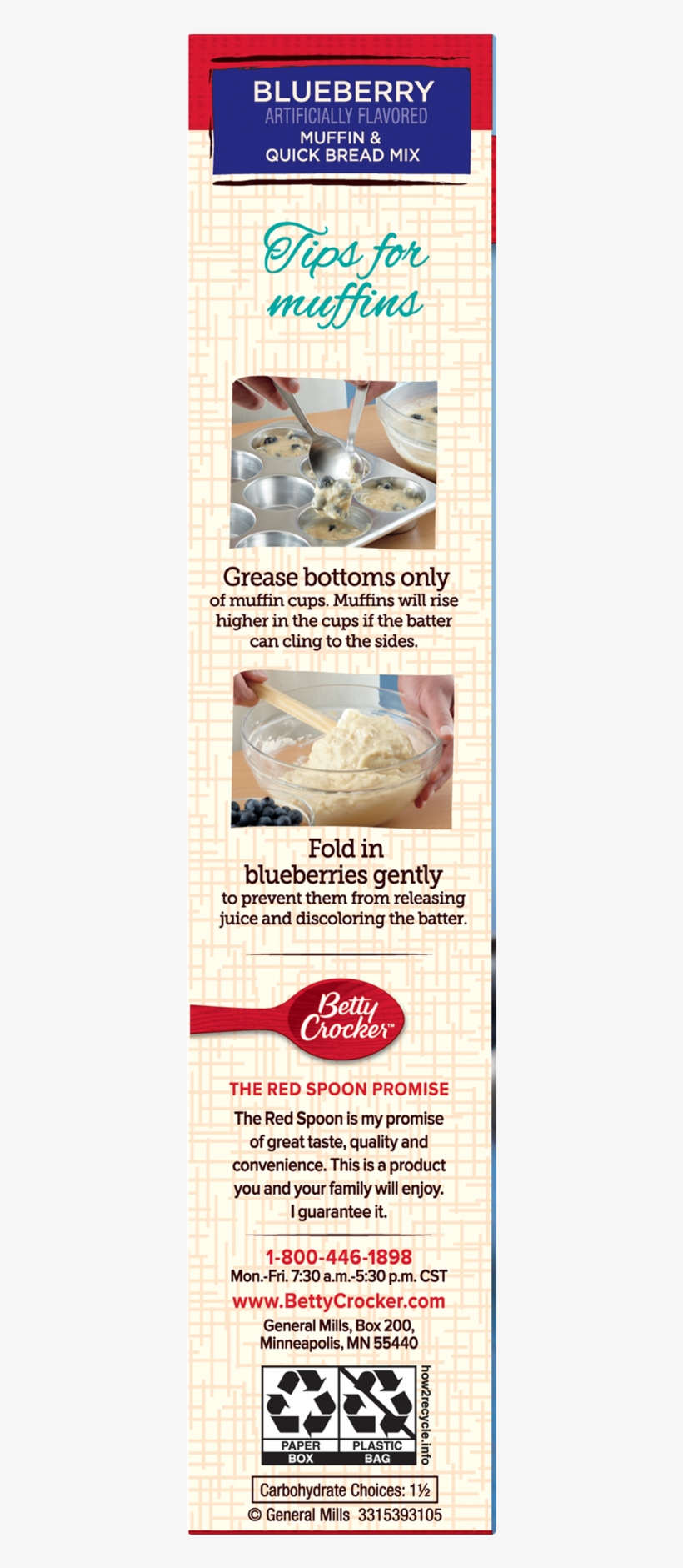 Betty Crocker Wild Blueberry Muffin And Quick Bread, transparent png download