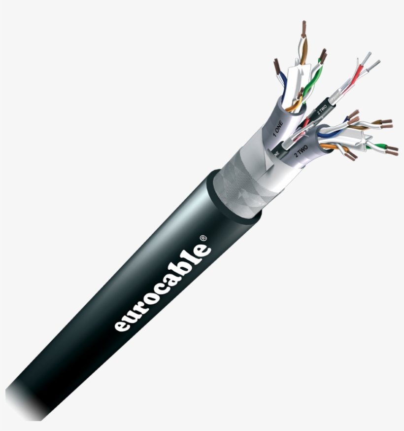 Multisignal Cat6a With Two Audio Pairs Cable - Electrical Cable, transparent png download