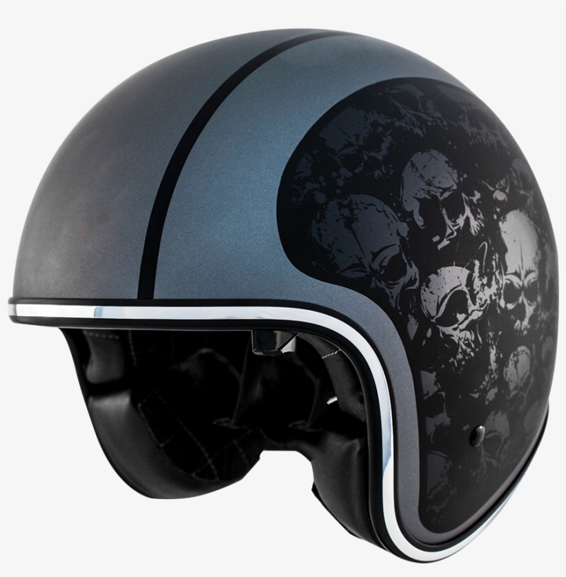 Zox Route 80 Skulls Open Face Helmet, transparent png download