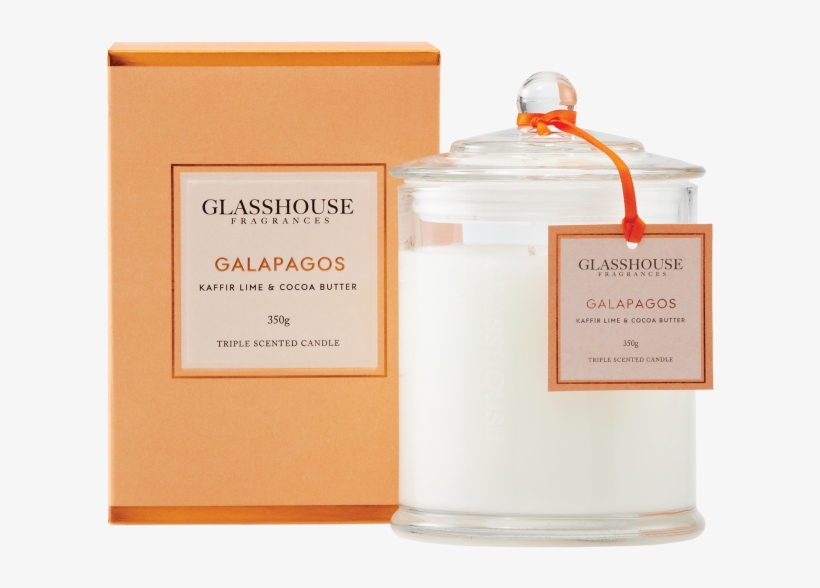 Galapagos Kaffir Lime & Cocoa Butter 350g Triple Scented - Glasshouse Galapagos Kaffir Lime & Cocoa Butter, transparent png download