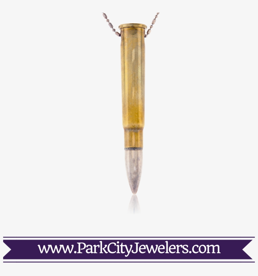 Silver Tipped Bullet Necklace - Elk Ivory Engagement Rings, transparent png download