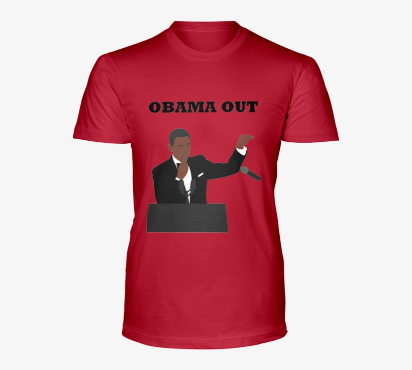 "obama Out" Mic Drop Ultra Cotton T-shirt - Genius At Work Sign, transparent png download