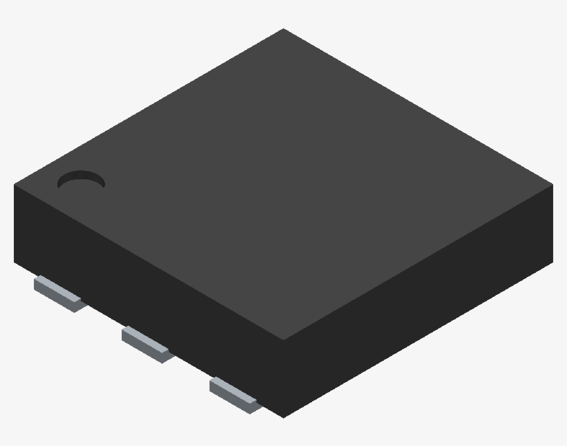 Ncp1522bmutbg - On Semiconductor - 3d Model - Small - Quad Flat No-leads Package, transparent png download