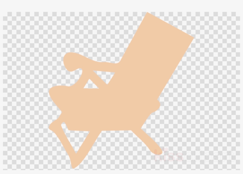 Beach Chair Silhouette Png Clipart Chair Beach Clip - Cancer Ribbon White Png, transparent png download