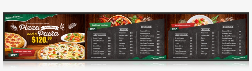 Digital Menu Video Walls - Menu, transparent png download