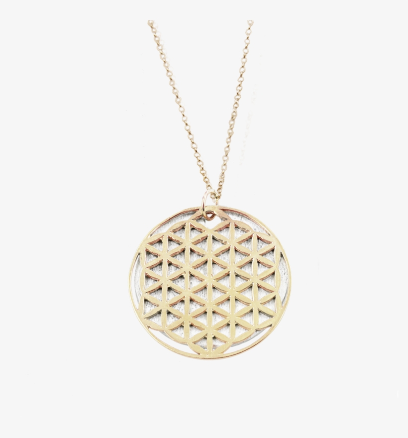 Flower Of Life Necklace 14k Gold - Necklace, transparent png download
