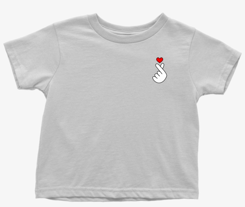 Kids Finger Heart Tee - Unicorn Christmas Top Girls, transparent png download