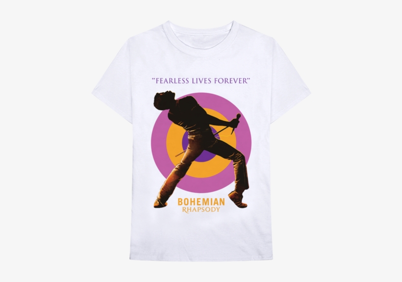 Queen Fearless Lives Forever Bohemian Rhapsody T-shirt - Fearless Lives Forever Queen, transparent png download