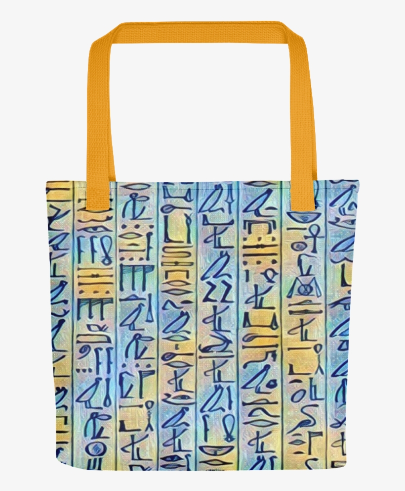 Egyptian Hieroglyphics Blue/gold Tote Bag - Egyptian Hieroglyphic Dictionary By Budge E A Wallis, transparent png download