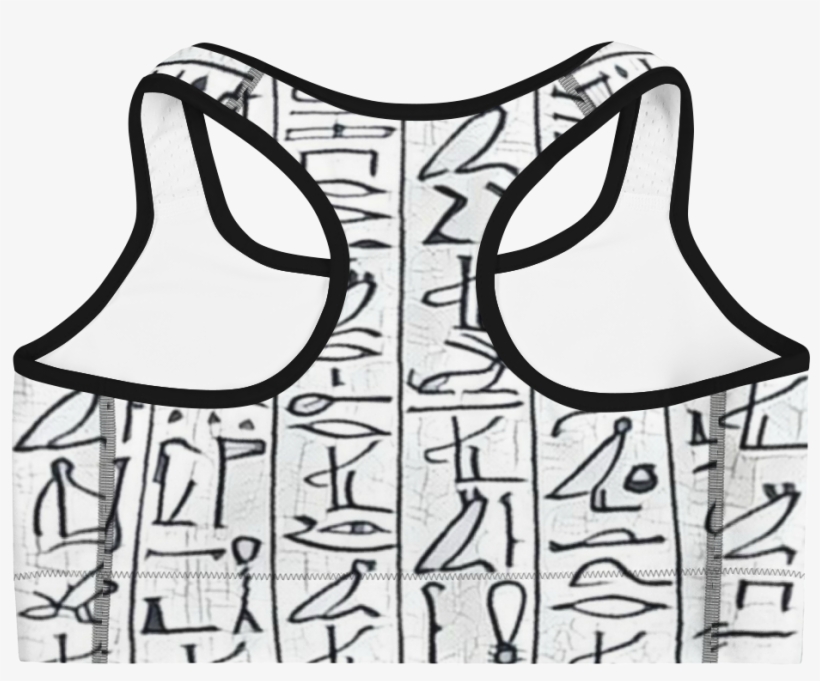 Chocolate Ancestor, Llc- Egyptian Hieroglyphics Sports - Bra, transparent png download