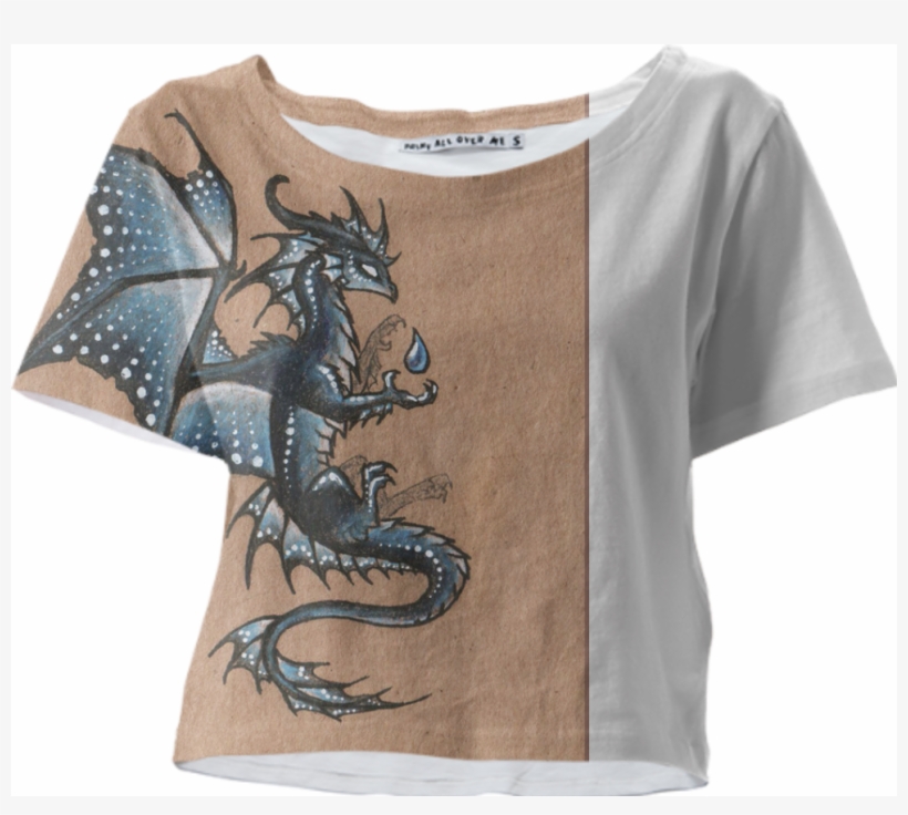 Shop Water Dragon Crop Tee By Deadburd - Dragon, transparent png download