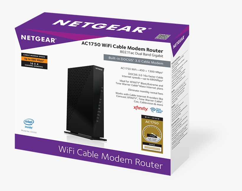 Product View Press Enter To Zoom In And Out - Netgear Ac1750 (16x4) Wi-fi Cable Modem Router (c6300), transparent png download