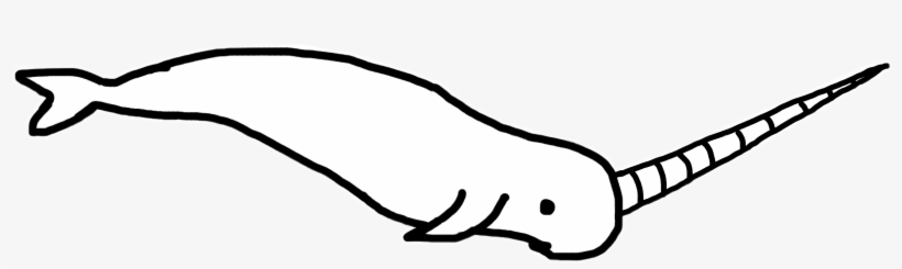 Clipart Freeuse Stock Line Drawing At Getdrawings - Line Drawing Narwhal Drawing, transparent png download