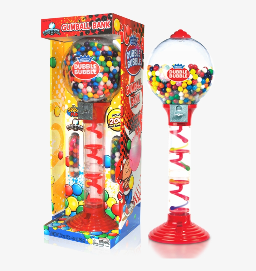 Kidz Corner - Sweet N Fun Metal Spiral Fun Gumball Bank With Gumballs, transparent png download
