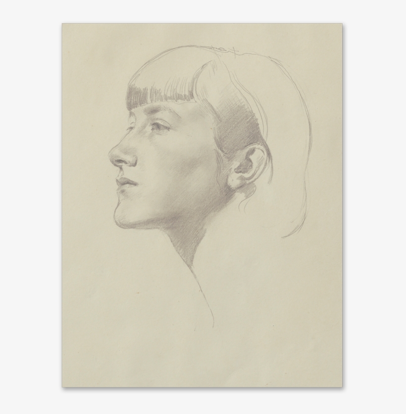Portrait Of Anais, The Artist's First Wife Chalk Drawings, - Artist, transparent png download