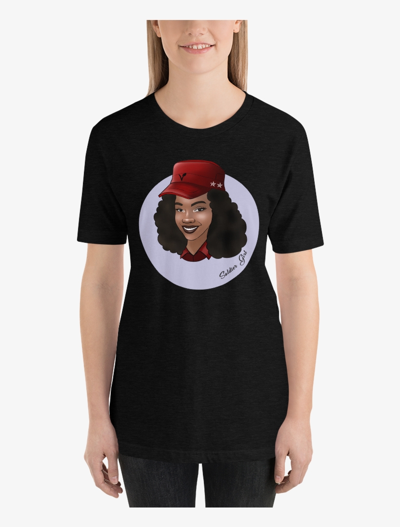 Soldier Girl Short Sleeve T-shirts - Shirt, transparent png download