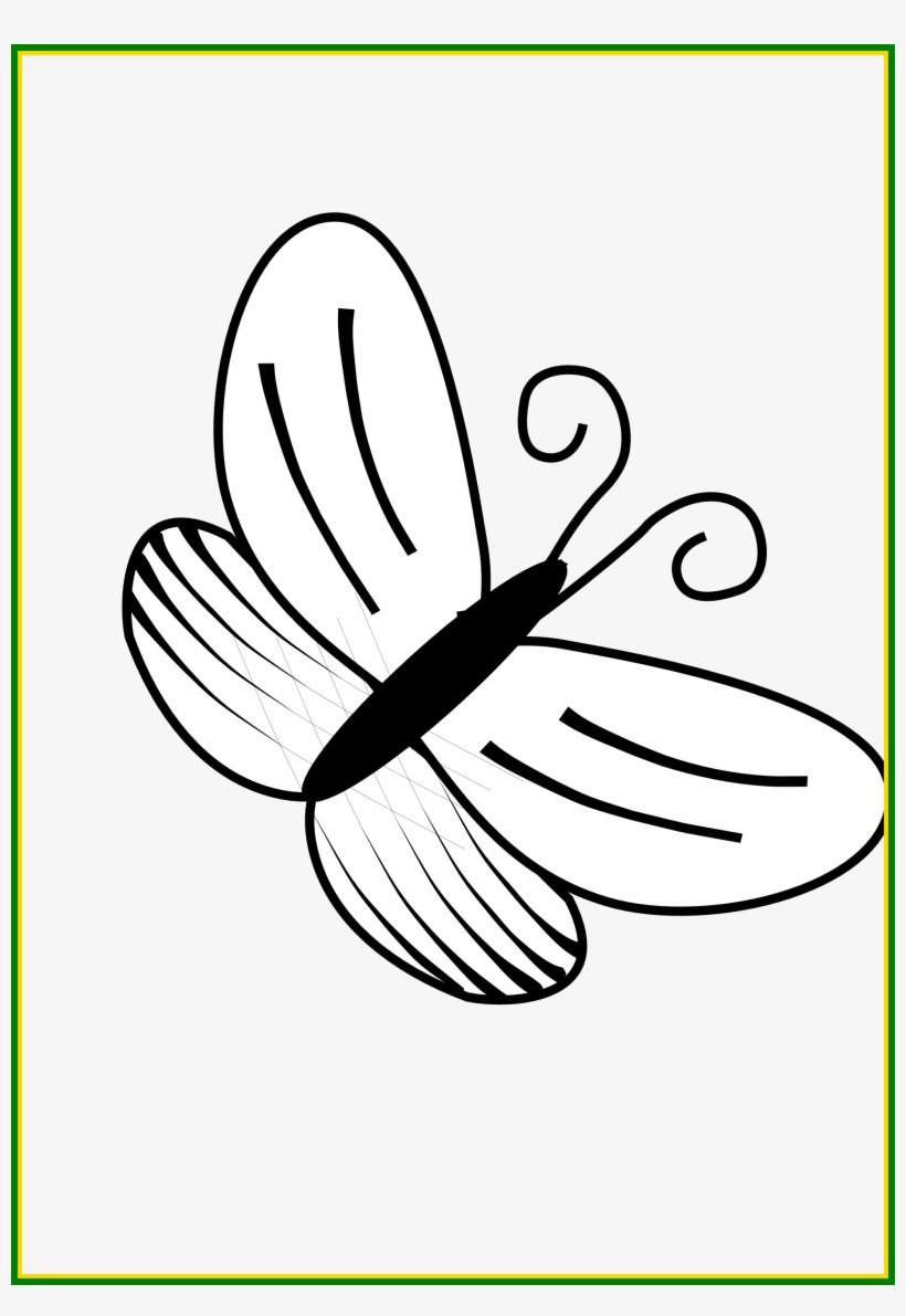 Inspiring Line Of Butterflies Best Drawing And - Butterfly Clipart Line Drawing, transparent png download