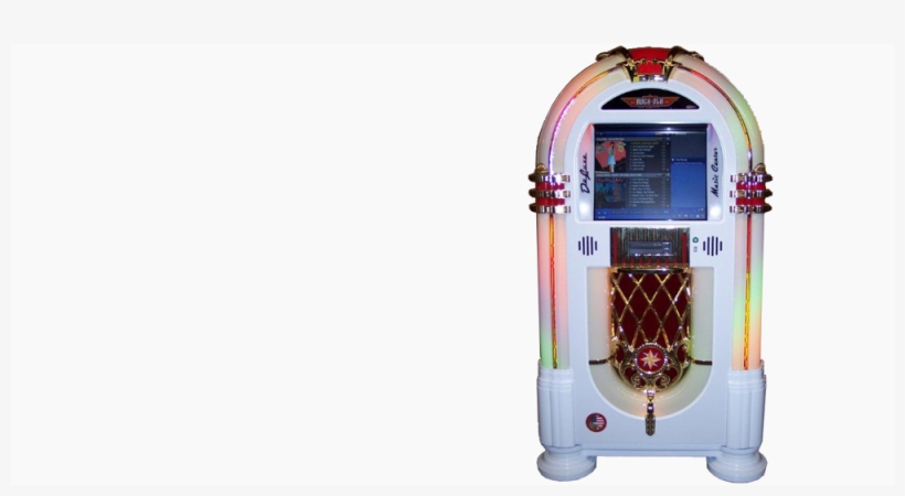 Deluxe Bubbler Music-center Glosssy White - White Jukebox, transparent png download