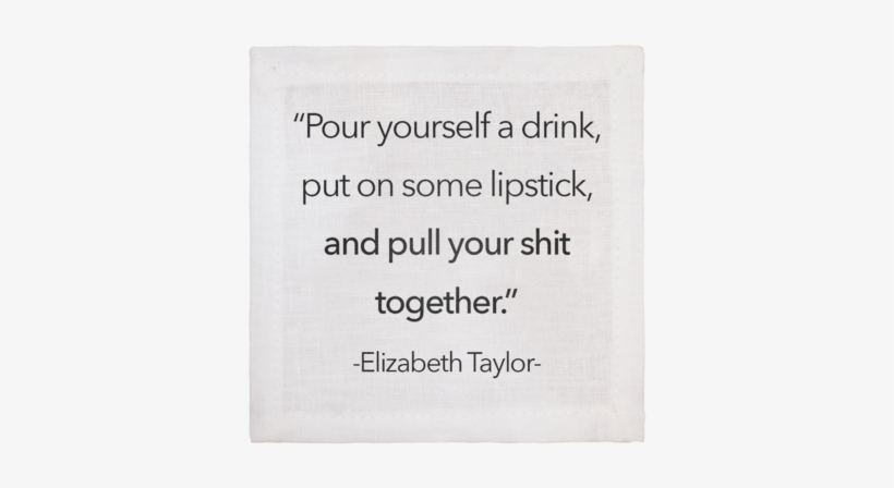 Boxed Set Of 4 Cocktail Napkins- Pour Yourself A Drink - Sign In To Yahoo, transparent png download