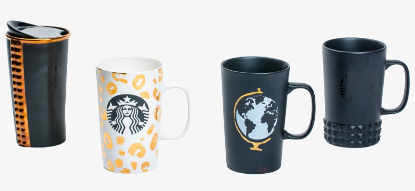 As Usual, It Isn't Just About The Holiday Collection - Starbucks 2015 Black Globe World Ceramic Coffee Mug,, transparent png download