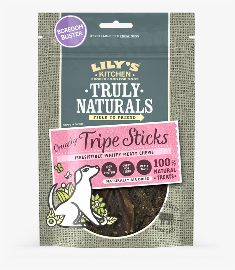 Crunchy Tripe Sticks 80g - Lily's Kitchen Truly Naturals Crunchy Tripe Sticks, transparent png download