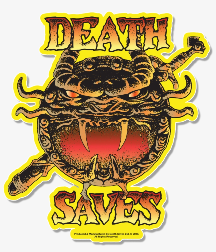 D&d 80's Cartoon Dragon Shield Sticker - Yellow, transparent png download