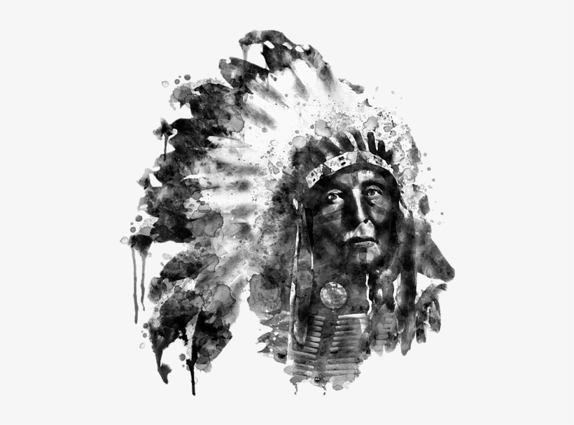 Click And Drag To Re-position The Image, If Desired - Native American Watercolour Art, transparent png download