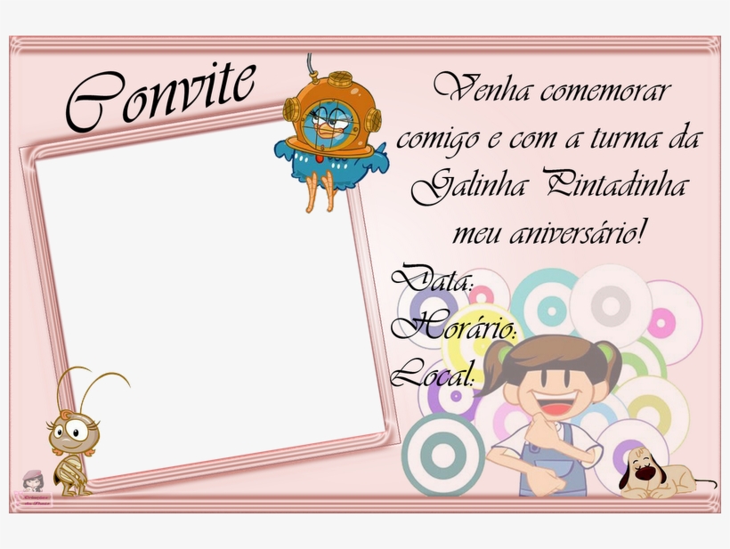 Convite De Aniversario Da Galinha Pintadinha, transparent png download