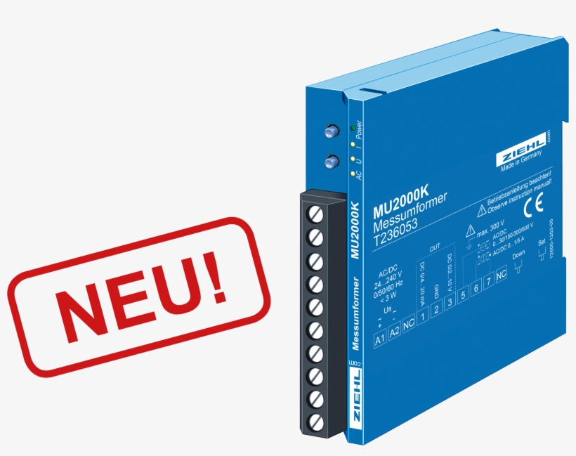 Universal Measuring Transducer Type Mu2000k - 3 Phase Sequence Changer, transparent png download