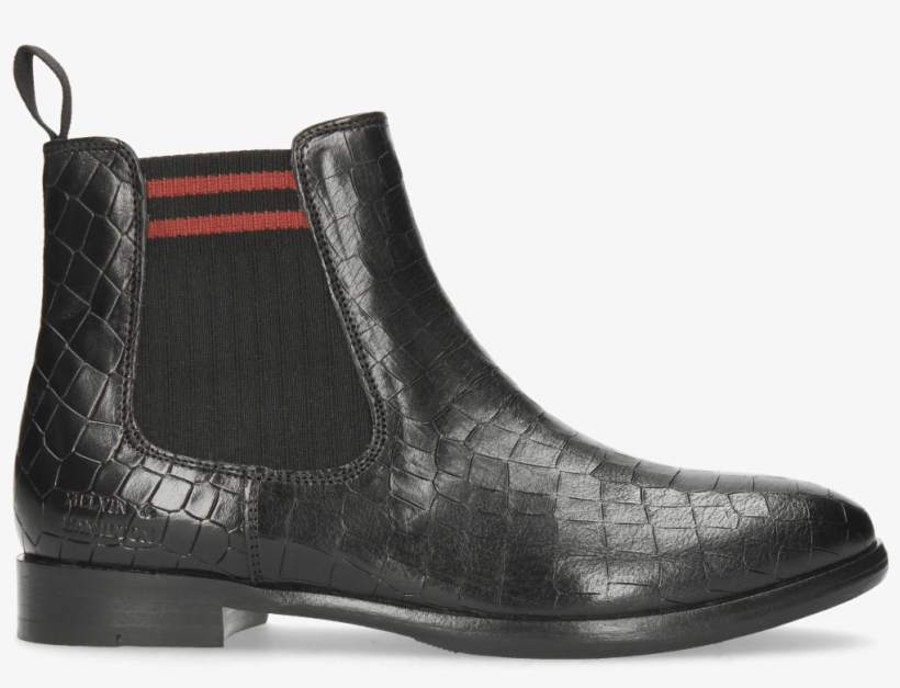 Ankle Boots Daisy 6 Black Elastic Red Lines - Melvin & Hamilton, transparent png download