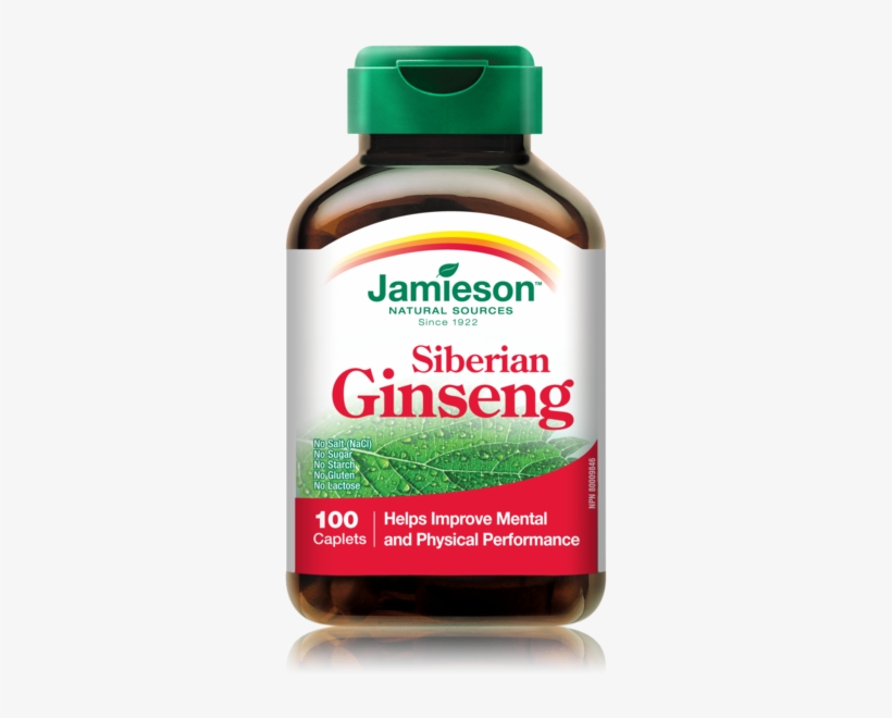 Jamieson Siberian Ginseng 650 Mg 100tabs - Jamieson Vitamin C 1000mg, transparent png download